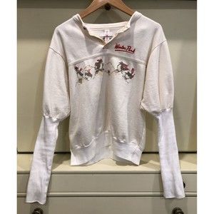 Retro Vintage 90s Doug Wilson Sweatshirt Winter Park Ski Bunny Puff Sleeve M/L